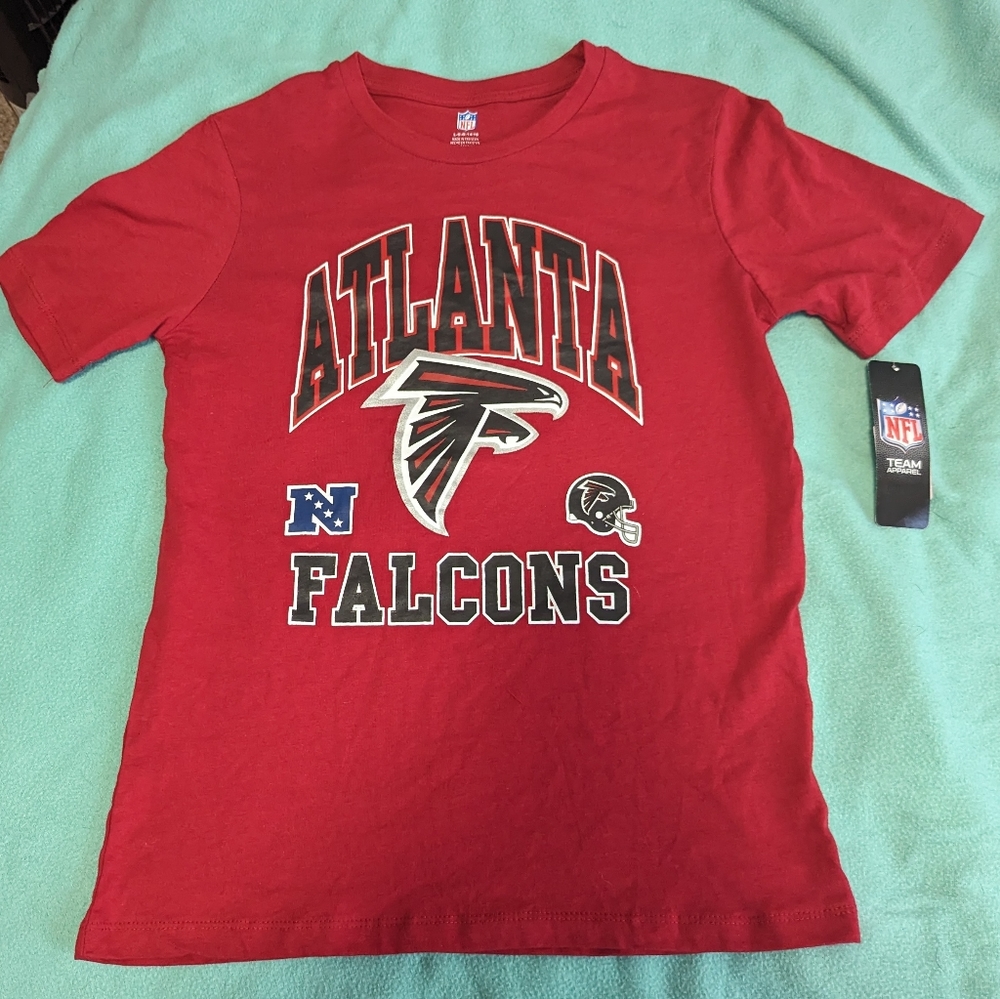 Atlanta Falcons Boys short sleeve shirt Sz: L 14-16 NWT